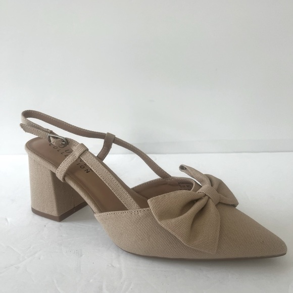 Journee Collection Tailynn Pump Slingback Block Heel Shoes Size 8.5 WD Wide NIB - Picture 7 of 12